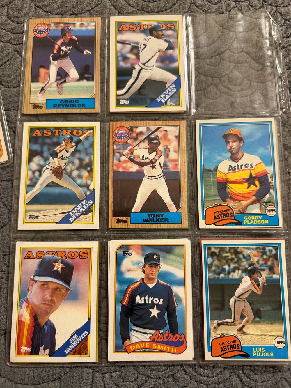 Topps Astros and expos Baseball Card Lot - Orange, Blue, White
